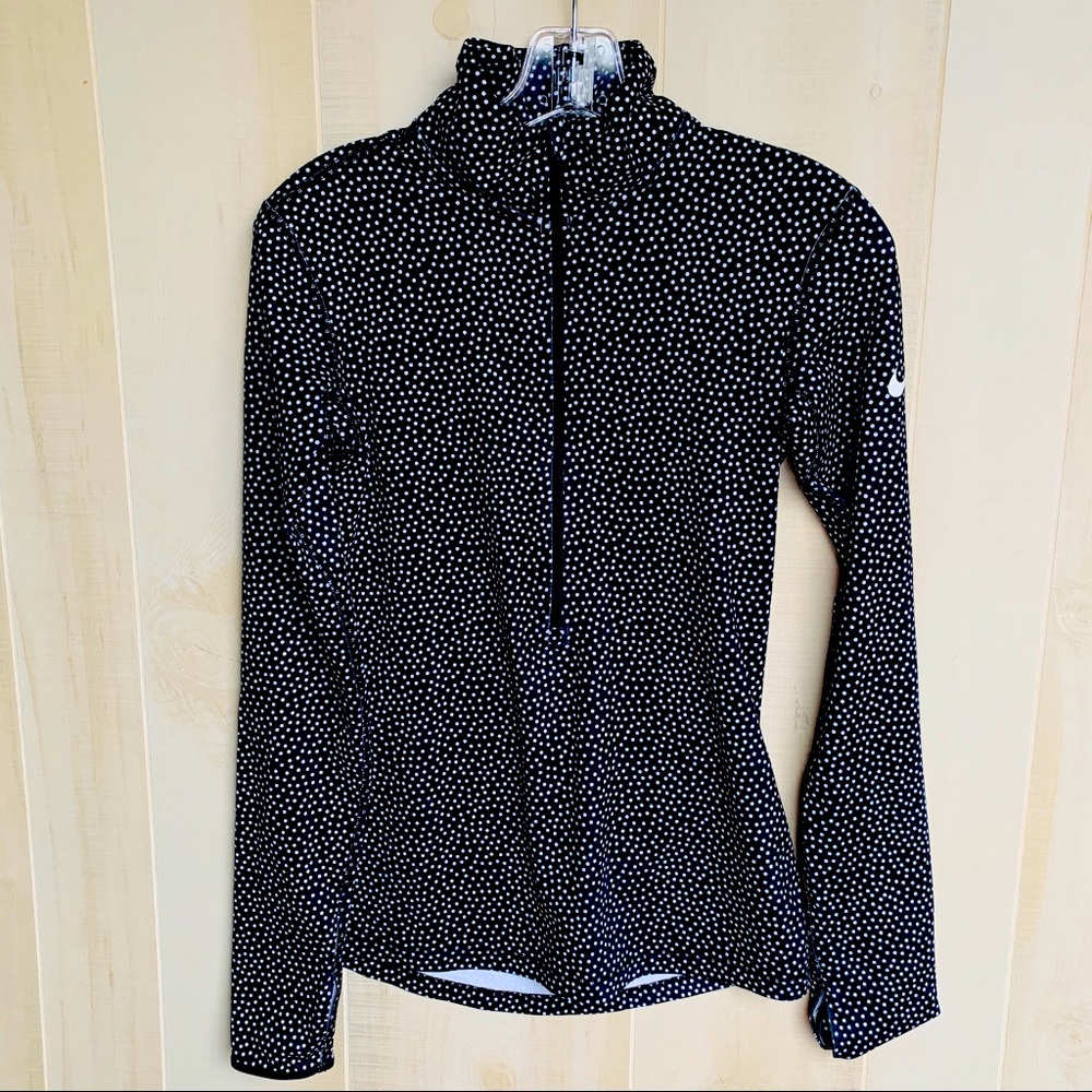 Nike Pro Dri-Fit Half Zip Polka Dots size Small